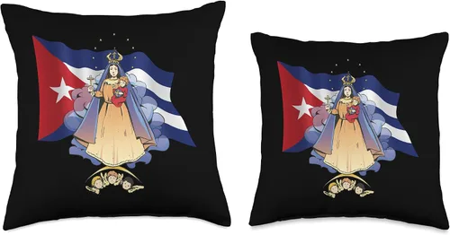 Miniatura 3 de Cuban Virgen de la Caridad del Cobre Art by NLTS Virgen la Caridad del Cobre Patrona de Cuba y Bandera Cubana, 16.0 x 16.0 in, Multicolor