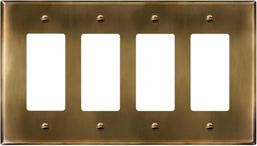 Miniatura 43 de LIDER Placa decorativa de pared de metal para interruptor o receptáculo, cubierta de salida de acero inoxidable, resistente a la corrosión