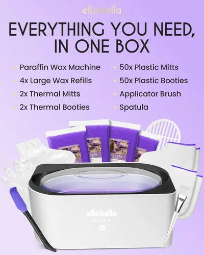 Miniatura 6 de Máquina de Cera de Parafina ELLA BELLA® para Manos y Pies • Calentador de Cera de Parafina • Todo en un Kit – Repuestos de Cera de Parafina