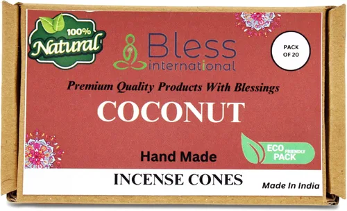 Miniatura 77 de Bless International Conos de incienso 100% naturales de lavanda hechos a mano, sumergidos a mano, libres de químicos orgánicos para purificación