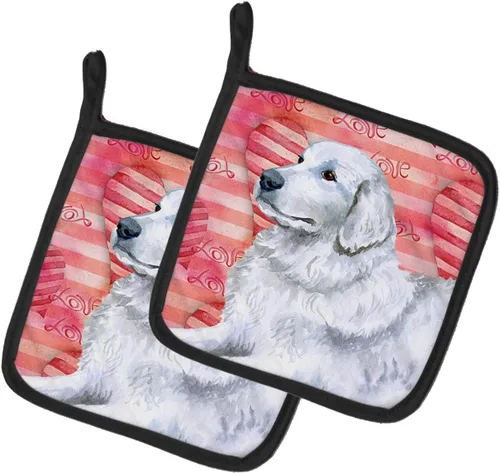Miniatura 40 de Caroline's Treasures BB9655PTHD - Juego de soportes para ollas de cocina resistentes al calor, almohadillas calientes para horno, 7 1/2 x 7 1/2
