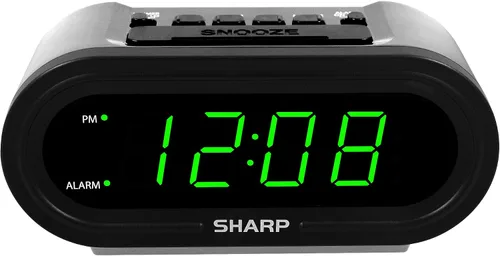 Sharp - Alarma digital con AccuSet, reloj inteligente automático, nunca necesita configuración, ideal para personas mayores, niños y todos los que