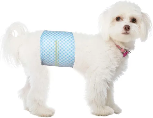 Bandas desechables para el vientre para perros machos, pañales para cachorros machos con indicador de humedad, pañales suaves súper absorbentes para