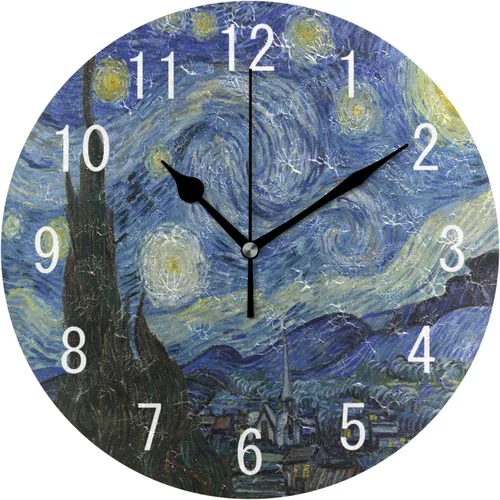 Miniatura 9 de ALAZA Reloj de pared redondo acrílico para decoración del hogar, diseño de mariposa, de tacón alto, color rosa, 9.84 pulgadas, sin tictac, para sala