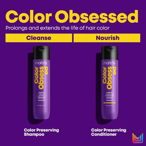 Miniatura 5 de Matrix Champú antioxidante Color Obsessed Mejora el color del cabello y evita la decoloración Para cabello teñido Libre de crueldad animal