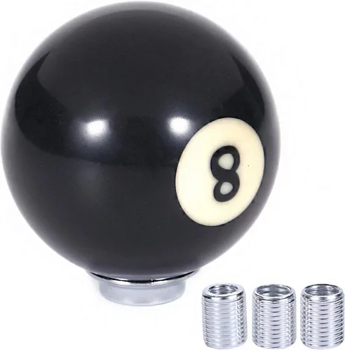 Miniatura 6 de Pomo de Palanca de Cambios Manual de 8 Bolas Pulido, Mango Redondo Automático, Perilla de Palanca de Cambios que se Ajusta a la Mayoría de Autos MT