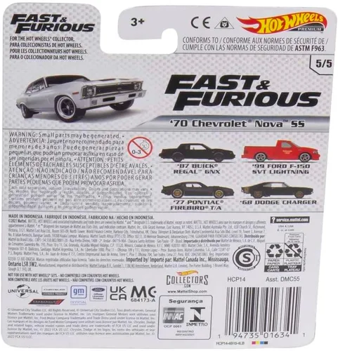 Miniatura 5 de Hot Wheels Colección de entretenimiento retro de vehículos a escala 1:64 de películas Blockbuster, TV y videojuegos, réplicas icónicas para jugar