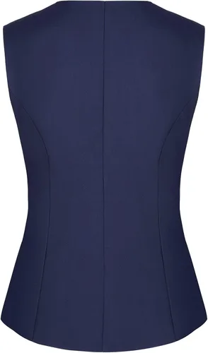 Miniatura 2 de MINTLIMIT Chaleco para mujer, totalmente forrado, con botones, cuello en V, formal, elegante, con bolsillos