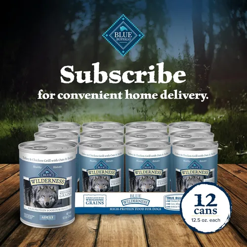 Miniatura 11 de Blue Buffalo Wilderness - Alimento húmedo natural con alto contenido de proteínas para perros adultos, pavo y pollo con granos integrales, latas