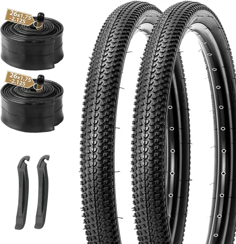 MOHEGIA Llantas de bicicleta de montaña – 20/24/26/27.5 pulgadas plegables de repuesto de neumáticos de bicicleta MTB, cuentas de acero todo terreno