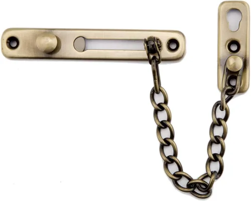 Cerradura de puerta de cadena de acero inoxidable, resistente, pestillo interior de la puerta, cerradura de puerta sin llave, añade seguridad Verde