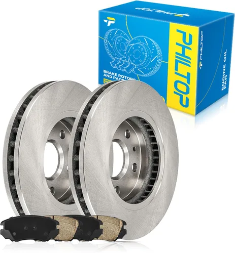 Miniatura 150 de PHILTOP Juego de rotores de freno de disco trasero y pastillas de freno de cerámica para Nissan 2002-2023 Altima, Nissan 2007-2019 Sentra, Nissan