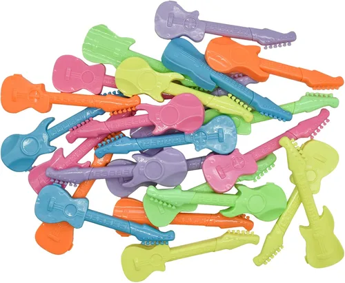 Miniatura 8 de Maydahui 48 mini bolígrafos de guitarra, bolígrafo de música novedosa, color caramelo, estilo simple, tinta azul para estudiantes escolares y fiestas