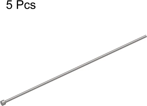 Miniatura 3 de uxcell Pasadores eyectores rectos, 0.118 in (1/8 ") de diámetro. Punzón de punta redonda de acero 65Mn 200 mm (8") de largo para mantenimiento