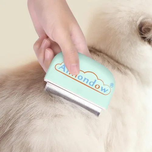 Miniatura 4 de Peine para gatos, cepillo para pelar y arreglar, depilación masajeadora, peine de concha para gatos, perros, cachorros, conejos, conejos, fácil