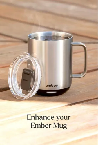 Miniatura 2 de Ember Tapa deslizante, tapa de taza a prueba de salpicaduras compatible con tazas Ember de primera y segunda generación, 14 onzas
