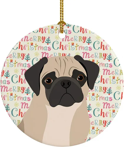 Miniatura 8 de Caroline's Treasures Bulldog Francés Azul de Navidad Adorno de Cerámica Decoraciones Colgantes para Árbol de Navidad para Hogar Navidad, Festividad