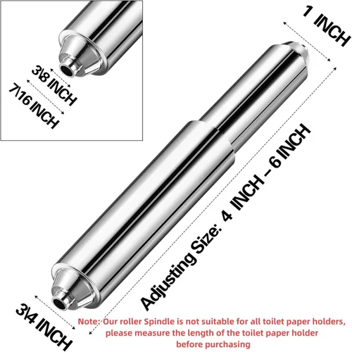Miniatura 2 de Shappy 2 piezas de soporte universal de papel higiénico de repuesto con resorte de plástico retráctil de repuesto para papel higiénico para baño