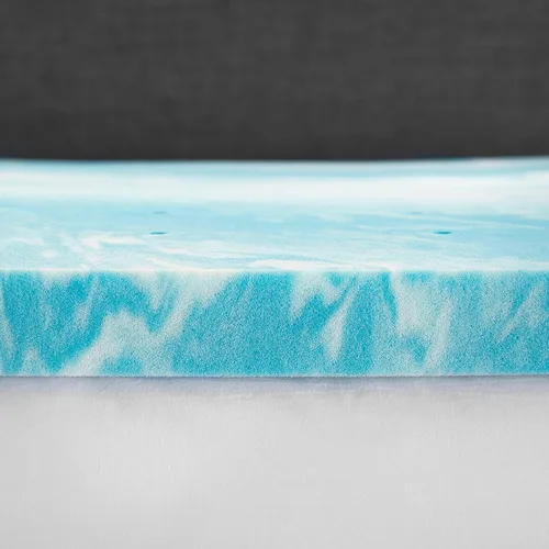 Miniatura 4 de Cubrecolchón de espuma viscoelástica de 3 pulgadas, espuma viscoelástica de gel refrescante, diseño ventilado, espuma certificada CertiPUR-US