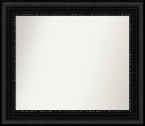 Miniatura 556 de Amanti Art Espejo personalizado, espejo de baño negro puente, espejo de pared o espejo de tocador de baño sobre el fregadero (26 x 26 pulgadas)