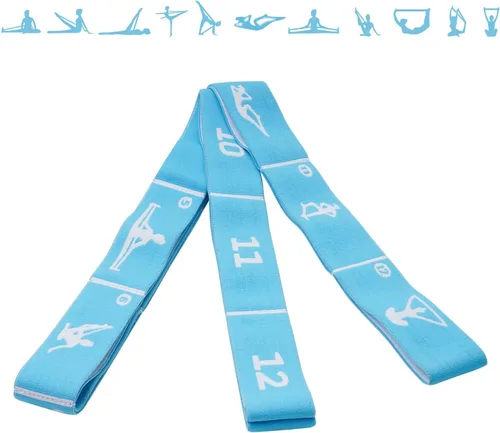 Miniatura 2 de Correa de yoga con bucles de 10/12 – Banda elástica multifuncional para pilates, danza, gimnasia, terapia física, entrenamiento de flexibilidad