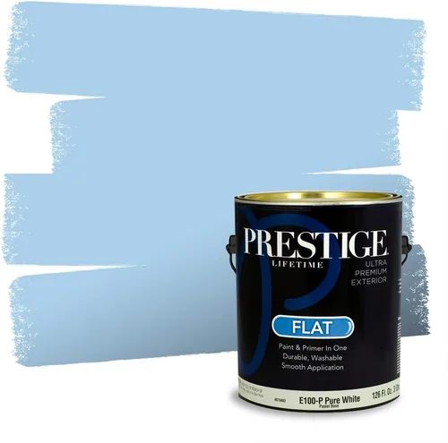 Miniatura 1213 de Pintura Exterior + imprimación PRESTIGE, todo-en-uno, 1 galón, acabado mate, color comparable al Valspar* Royal Gray* VS151-Gris real