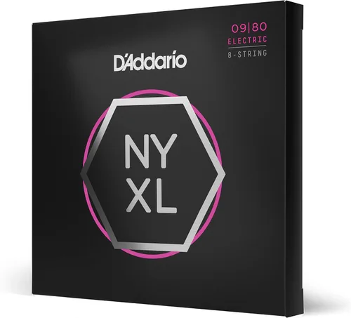 Miniatura 10 de D'Addario Cuerdas para guitarra eléctrica, NYXL entorchadas en níquel, NYXL1164, calibre medio 11-64, juego de 7 cuerdas, paquete de 1