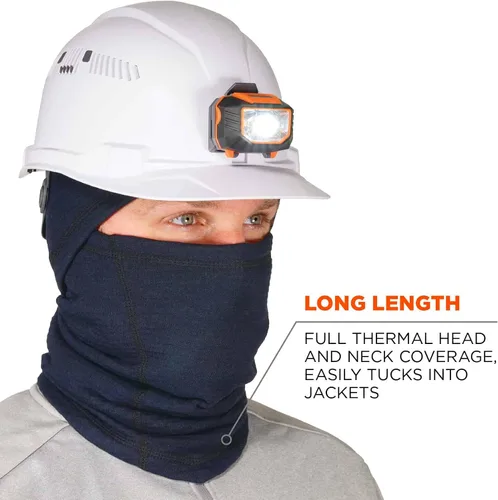 Miniatura 7 de Ergodyne - Balaclava de invierno 16848, resistente al fuego, cumple con la norma FR, cumple con ASTM F1506 y NFPA 2112, N-Ferno 6847, negro azul