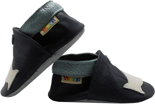 Miniatura 5 de YALION Mocasines para bebés y niñas, zapatos de cuero de suela suave, antideslizantes, zapatos de cuna para bebés precaminantes