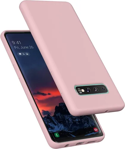 Miniatura 8 de Funda diseñada para Galaxy S10 Plus de 6.4 pulgadas, S10+ de gel de silicona líquida a prueba de golpes, funda de forro de tela de microfibra suave