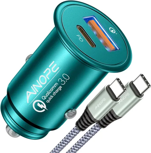 Miniatura 10 de AINOPE Cargador de coche de 67.5 W USB C de carga rápida, PD 45 W USB C cargador de coche carga rápida 【Mini y metal】 Adaptador de encendedor