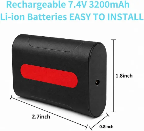 Miniatura 4 de CUEHEAT Reemplazo de batería de polímero de litio de 7.4 V para guantes calefactados, manoplas, calcetines, chaleco, chaqueta, sombrero, rodilleras