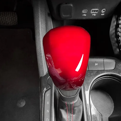 Miniatura 5 de YOUTOOCAR Cubierta para pomo de palanca de cambios Compatible con accesorios Chevy Trax 2024-2025 (Rojo)