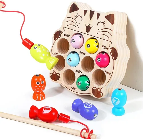Miniatura 8 de JAUNTY Juguete Montessori de madera para niños de 1, 2, 3 años, educativa preescolar, coordinación de ojos y manos, juguete de aprendizaje