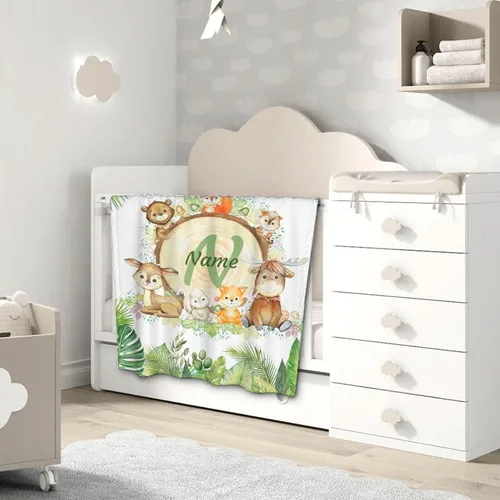 Miniatura 3 de La manta personalizada con diseño de animales y dinosaurios y elefantes es súper suave y cálida, la manta de franela ligera es para uso en todas