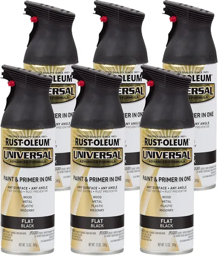 Miniatura 39 de Rust-Oleum 245197 Pintura en aerosol universal para todas las superficies, 12 onzas, negro satinado