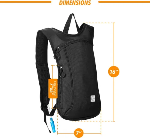 Miniatura 3 de Vibe Festival Gear Mochila de hidratación con bolsa de agua de 2 L para mujeres, hombres, adolescentes y niños, Hydropack Hydro Sports, al aire