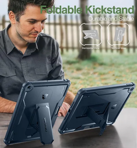 Miniatura 7 de Dexnor Funda para iPad de 9ª/8ª/7ª generación de 10.2 pulgadas, [protector de pantalla y soporte integrados] con soporte para bolígrafo, resistente