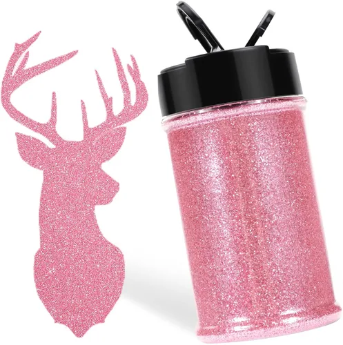 HTVRONT - Purpurina fina rosa para manualidades - 50g/1.76oz de brillo ultra fino para resina, polvo de brillo para resina portátil de 1/128' para