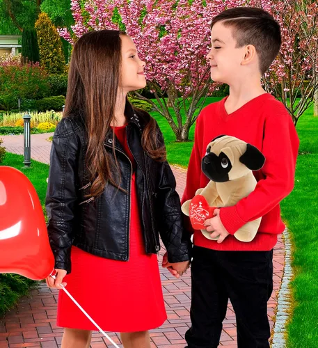 Miniatura 6 de DolliBu I Love You - Peluche de San Valentín con ojos grandes, lindo animal de peluche con corazón rojo y nombre, regalo personalizado para el día
