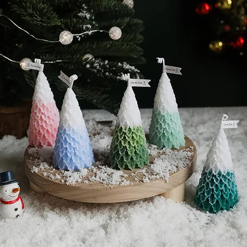 Miniatura 7 de Hoja colgante de árbol de Navidad vela molde de silicona yeso resina epoxi jabón molde de fondant pastel chocolate caramelo hornear molde