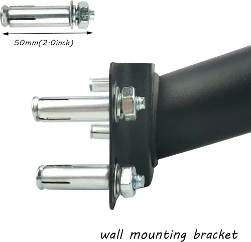 Miniatura 4 de Paquete de 2 Soportes de Montaje para Poste de Luz, Kit de Extensión de Soporte de Montaje para Poste Solar, Tubos de Metal Negro para Bandera