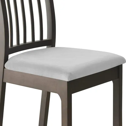 Miniatura 13 de Juego de 2 fundas elásticas para asiento de silla de comedor, de terciopelo suave, fundas protectoras universales extraíbles para sillas de comedor
