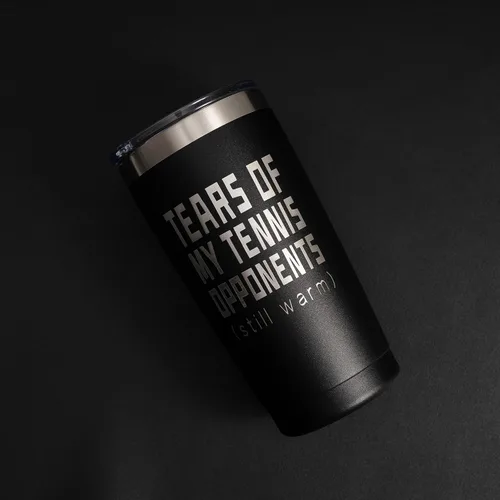 Miniatura 4 de ARIABLE Tears of My Tennis Opponents - Vaso de regalo para jugadores deportivos, regalos para fanáticos del tenis, vaso aislado de acero inoxidable