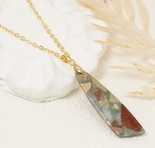 Miniatura 4 de Collares de piedra natural para mujer, collar con colgante bohemio de oro de 18 quilates