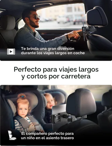 Miniatura 2 de LISEN Soporte para iPad de automóvil, reposacabezas y tableta, accesorios esenciales de viaje por carretera para mujeres, hombres, niños, regalos