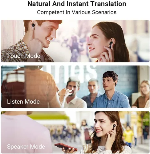 Miniatura 5 de Auriculares Traductor de Idiomas Timekettle M3, Dispositivo Traductor Bidireccional con APP para 40 Idiomas y 13 Paquetes de Traducción sin Negro