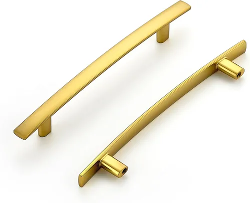 Miniatura 19 de Ravinte Paquete de 5 manijas de gabinete negras para gabinetes de cocina, tiradores curvados para cajones de 5-3/16 pulgadas de largo con agujero