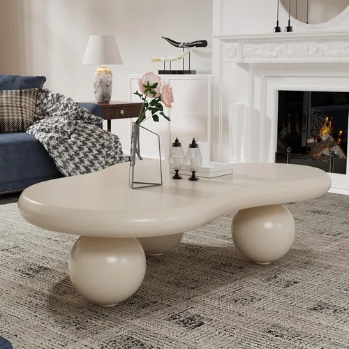 Miniatura 22 de Mesas de centro en forma de nube, mesa de centro irregular, mesa de centro con diseño moderno en forma de nube, mesas de centro para sala de estar
