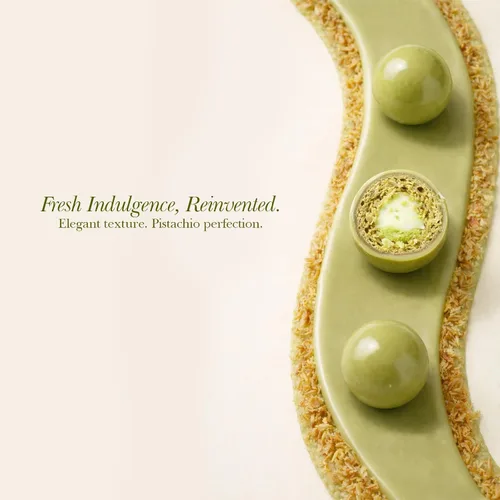 Miniatura 2 de Life Plus Style Gourmet Bind Dubai Pistachio Kunafa Bolas de chocolate rellenas con cremoso pistacho chocolate con leche caramelo crujiente arroz